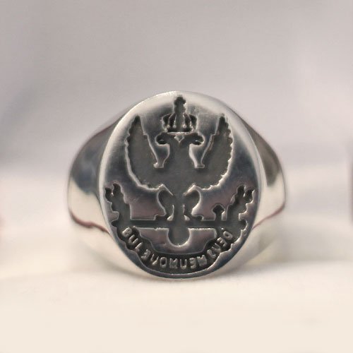 33 Degree Masonic Ring Scottish Rite Deus Meumque Jus Forefathers Art 
